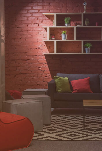 Window with plants in the office of the nearshore development company