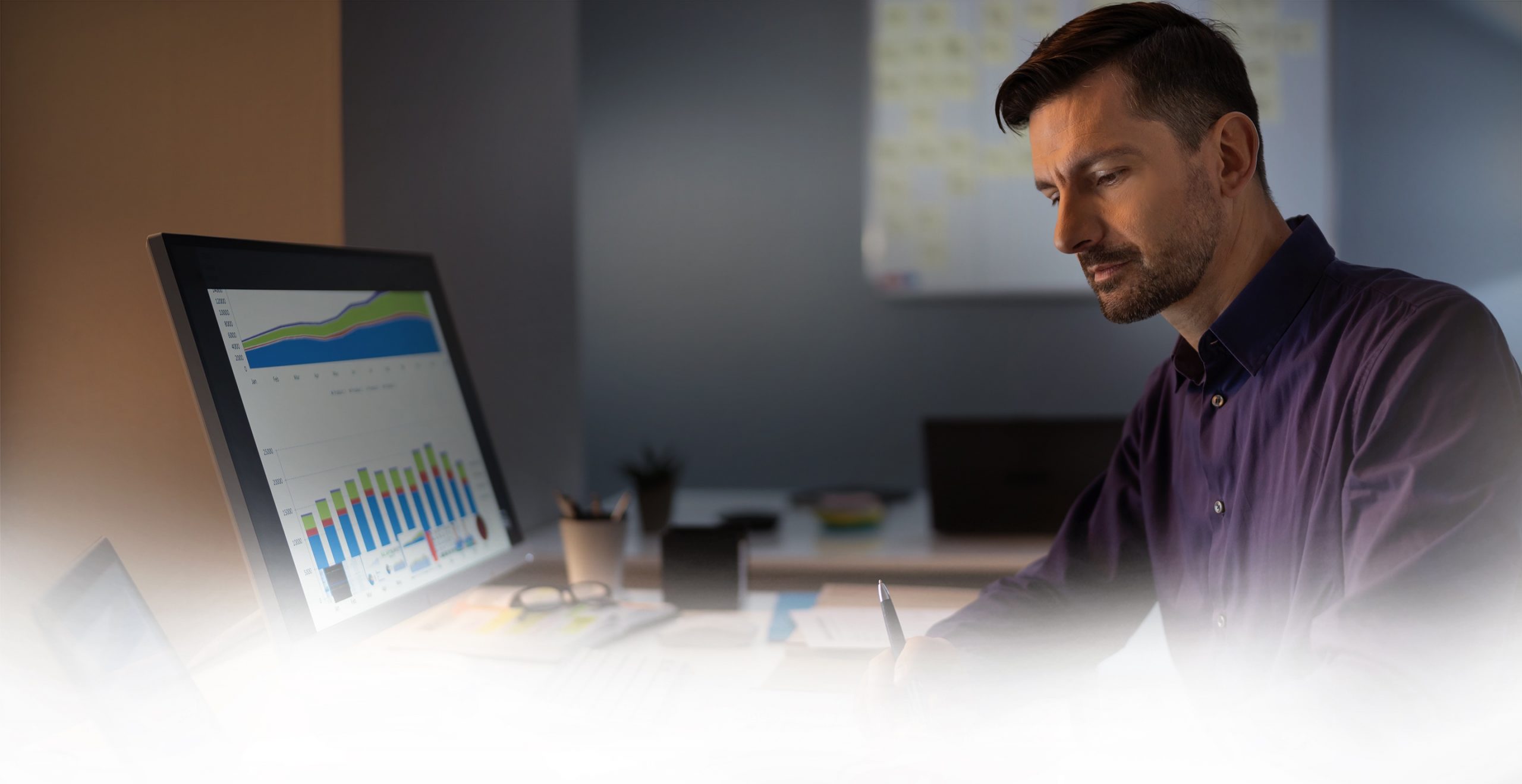 Engineer at the cloud services management company’s office