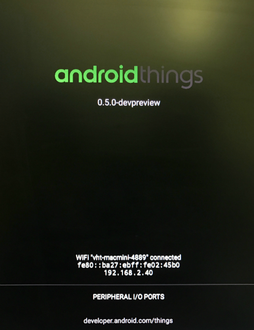 Android Things at Raspberry Pi