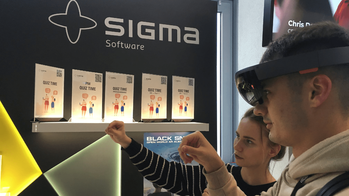 SIgma Software Booth at IT Arena 2019