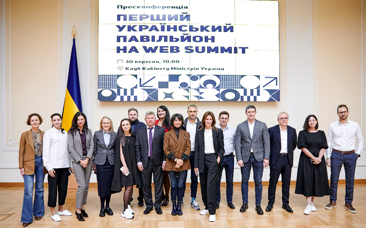 Team for Ukrainian pavilion at Web Summit 2021