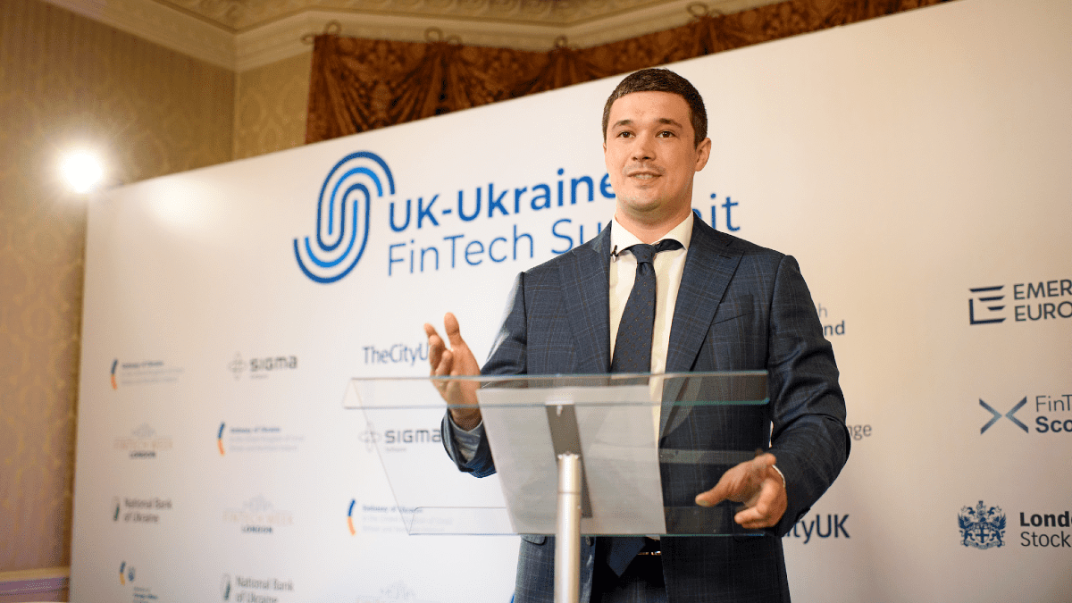 Myhailo Fedoriv at UK-Ukraine FinTech Summit