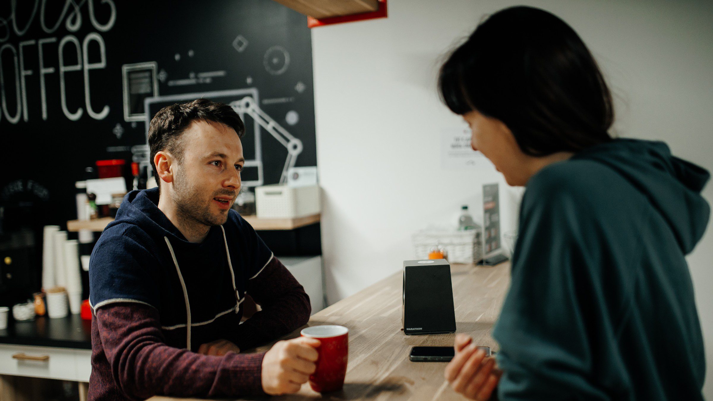 IT specialists discussing software projects