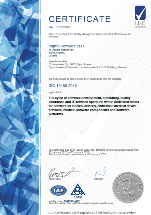 ISO 13485 Certification