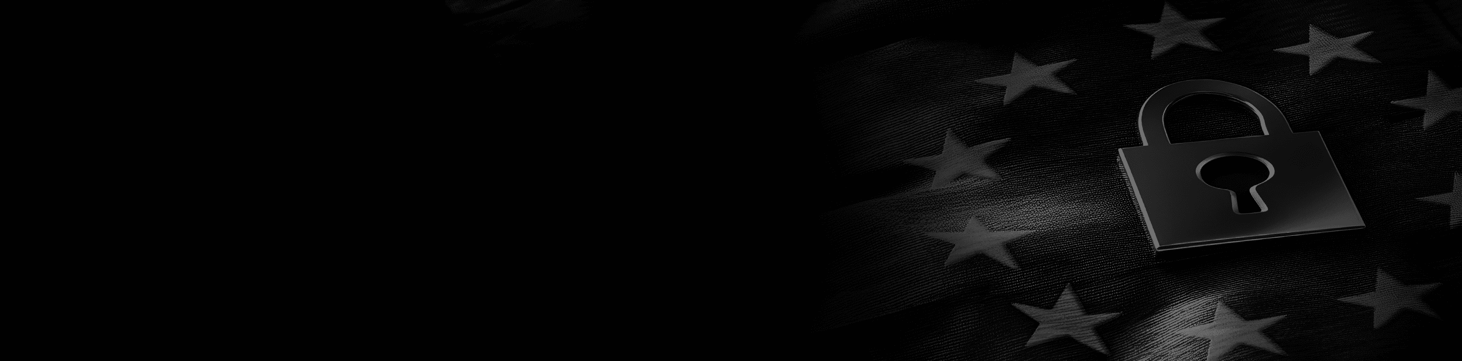 Black background depicting EU cybersecurity