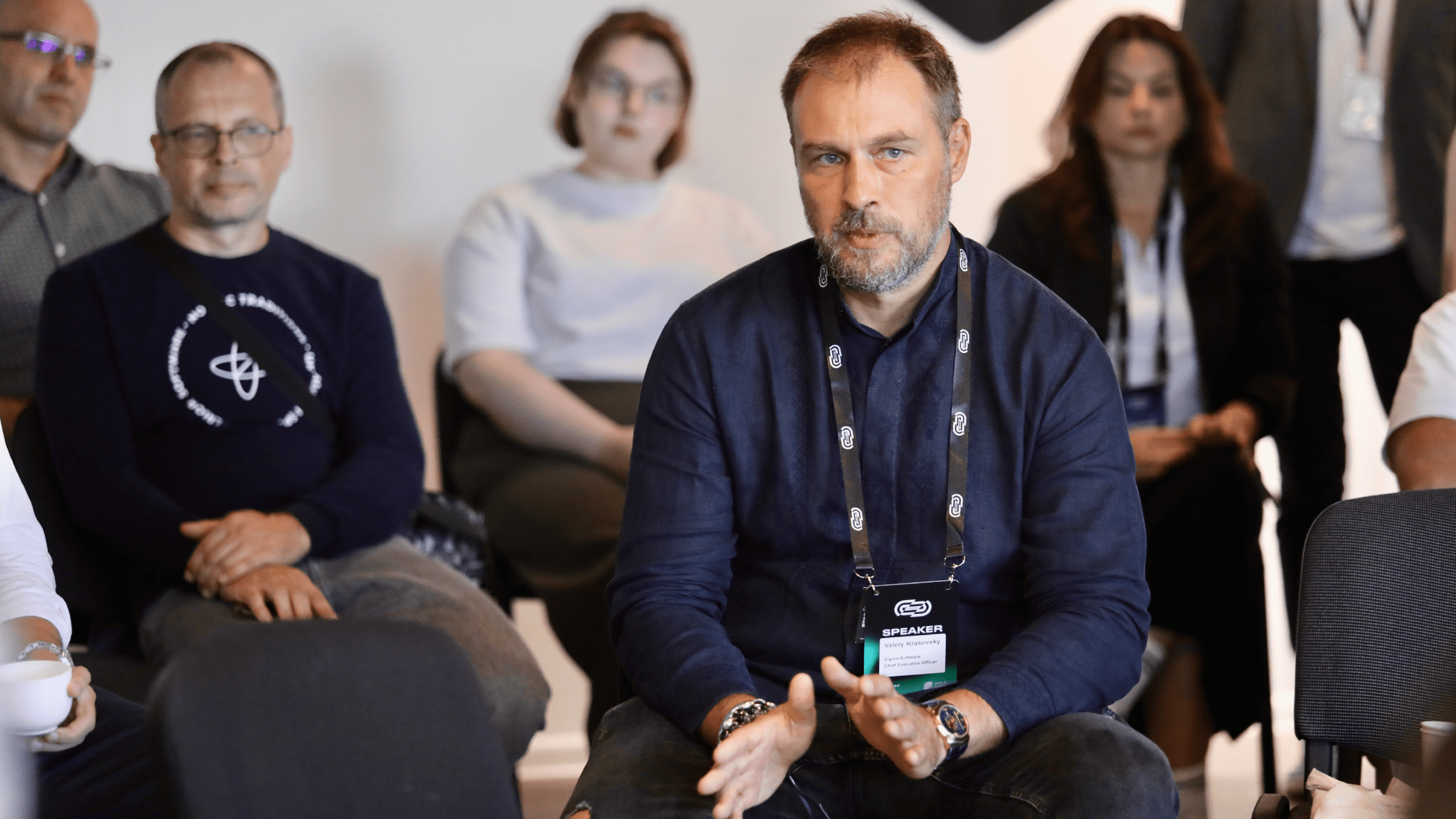Valery Krasovsky with Sigma Software team