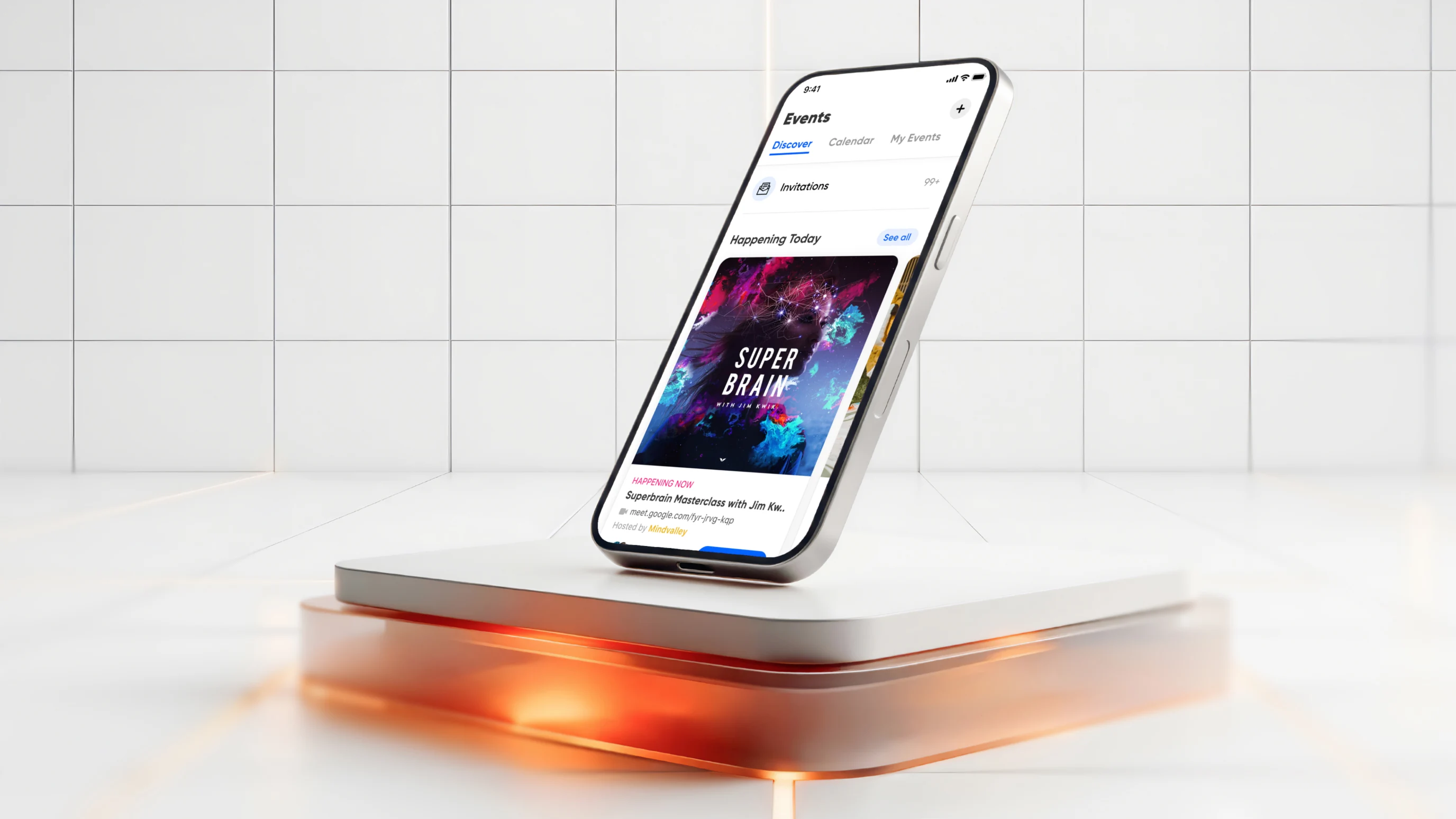 a smartphone with Mindvalley social app in the hand